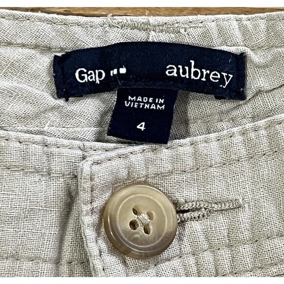 Gap Women’s Size 4 Beige Aubrey Linen/Cotton Short W/ Pockets - Picture 6 of 7